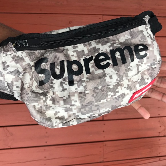 supreme camo fanny pack